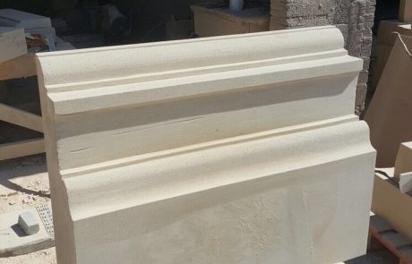 image00004 Carved sandstone moulding prepared for installation