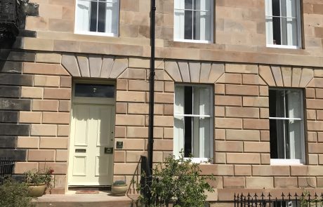 image00039 Restored sandstone facade and entrance on an Edinburgh property