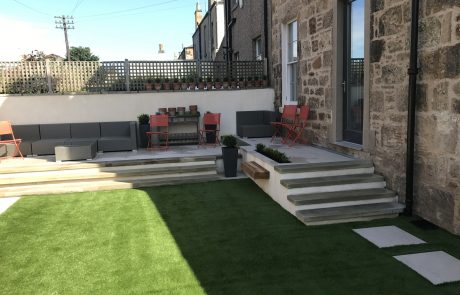image00046 Landscaped garden with new stone steps beside an Edinburgh property